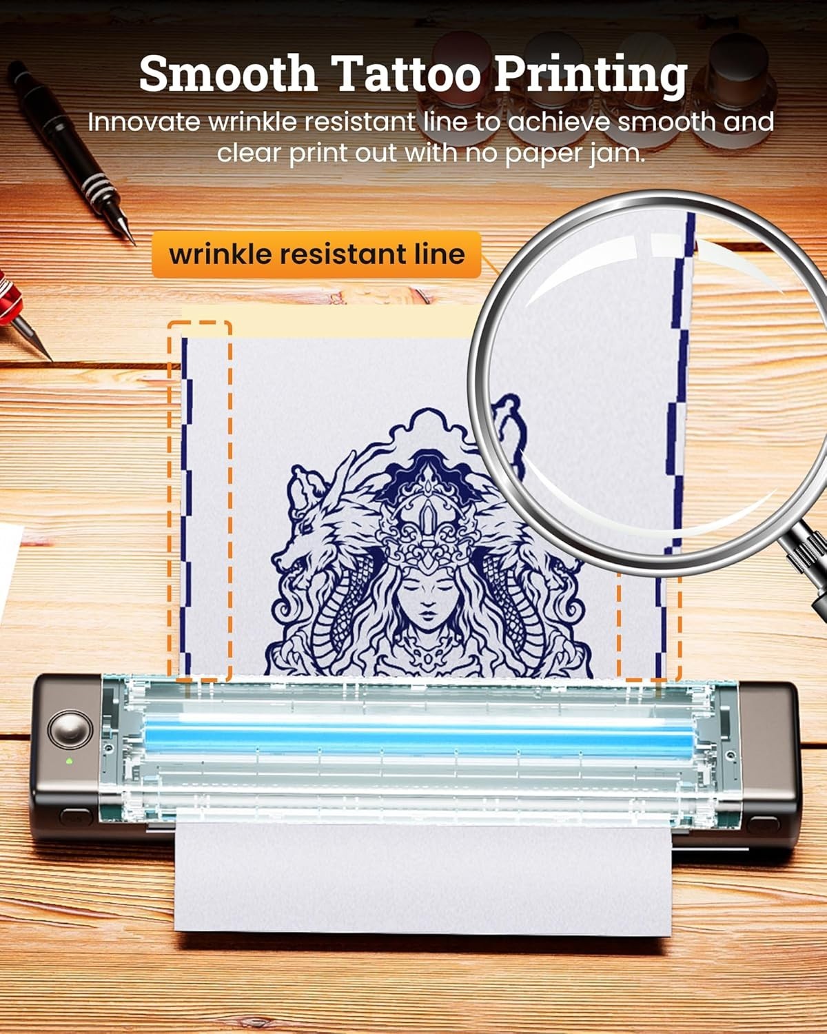 Phomemo Tattoo Stencil Printer TP81 Bluetooth Tattoo Printer with 10pcs Paper