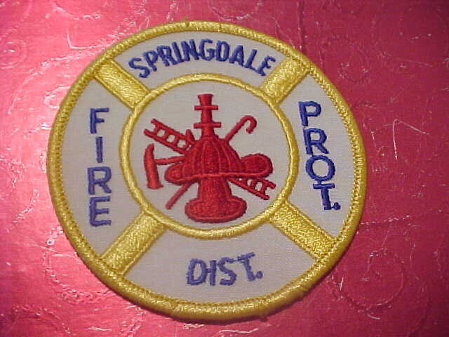 SPRINGDALE MISSOURI FIRE DEPARTMENT PATCH SHOULDER SIZE UNUSED
