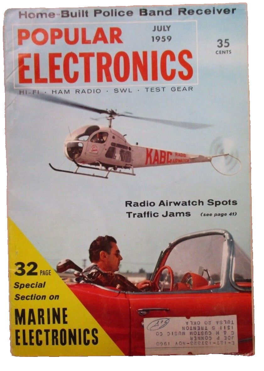 Vintage Popular Electronics Magazine July 1959 Radio TV Advertising 1950s