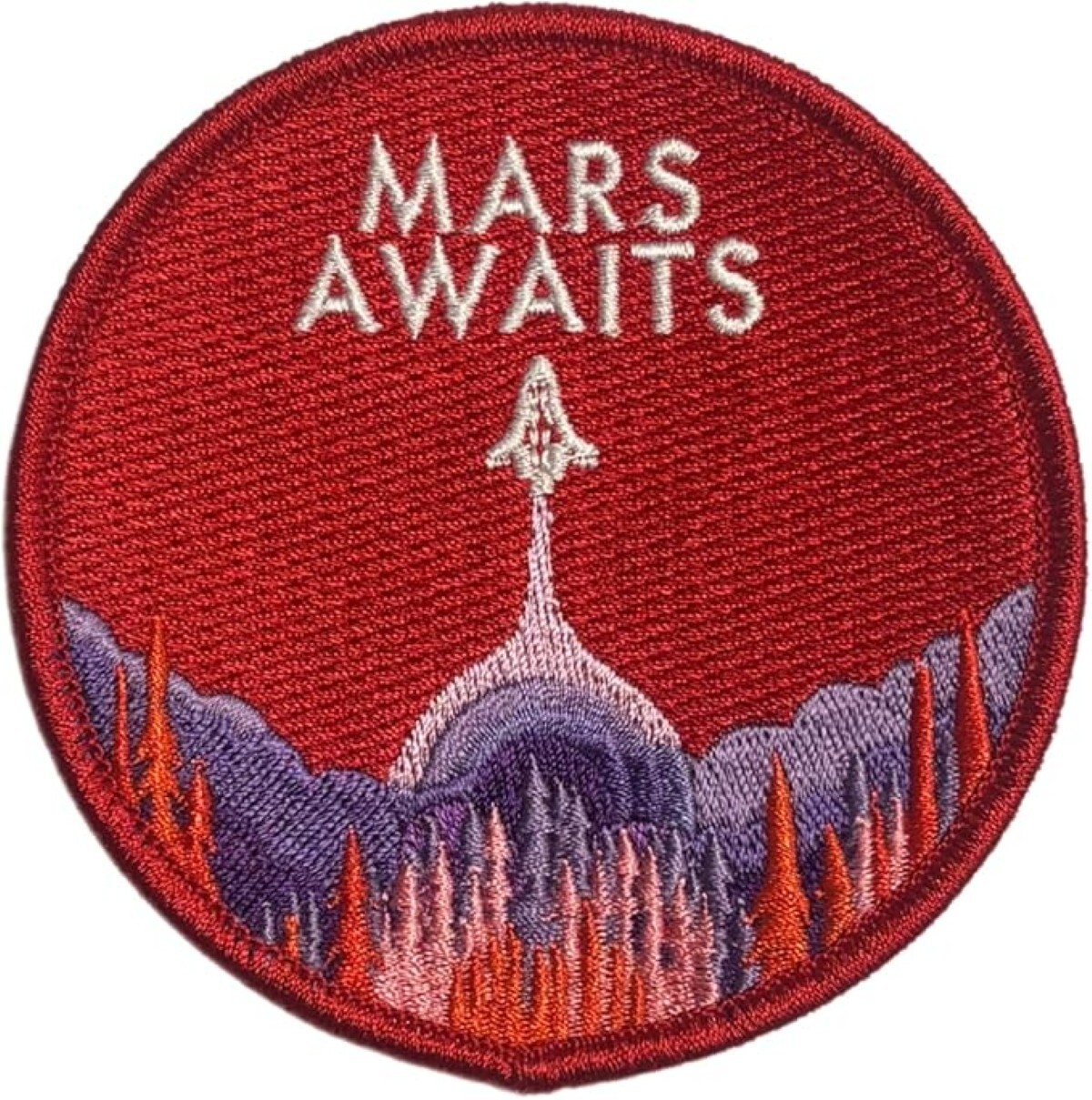 Mars Awaits Space Exploration Patch 3.5 Inch Iron on Sew on Patch