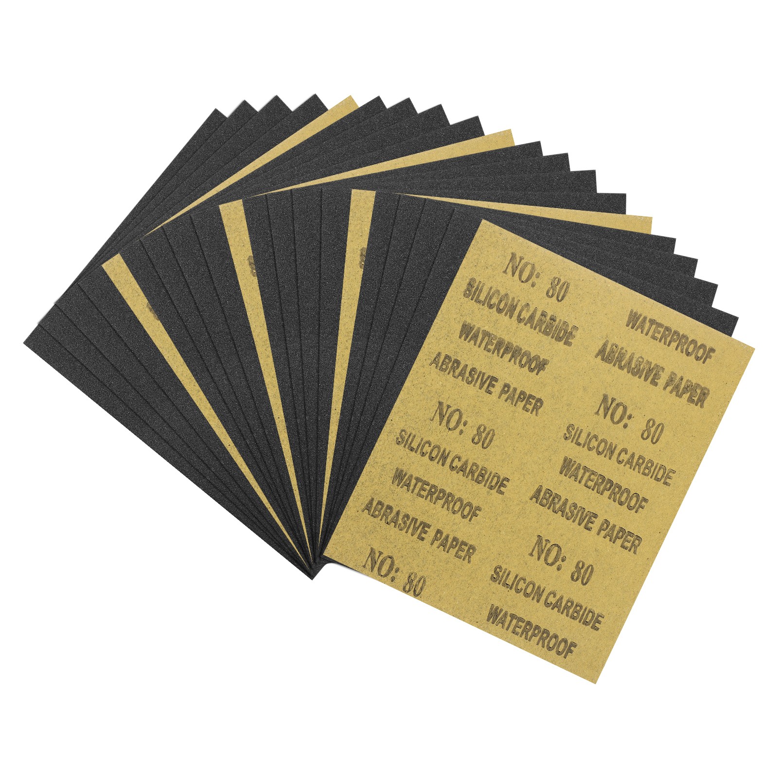 20pcs Sand Papers - [9 x 11 Inch x 80 Grits] Sandpaper Sheets
