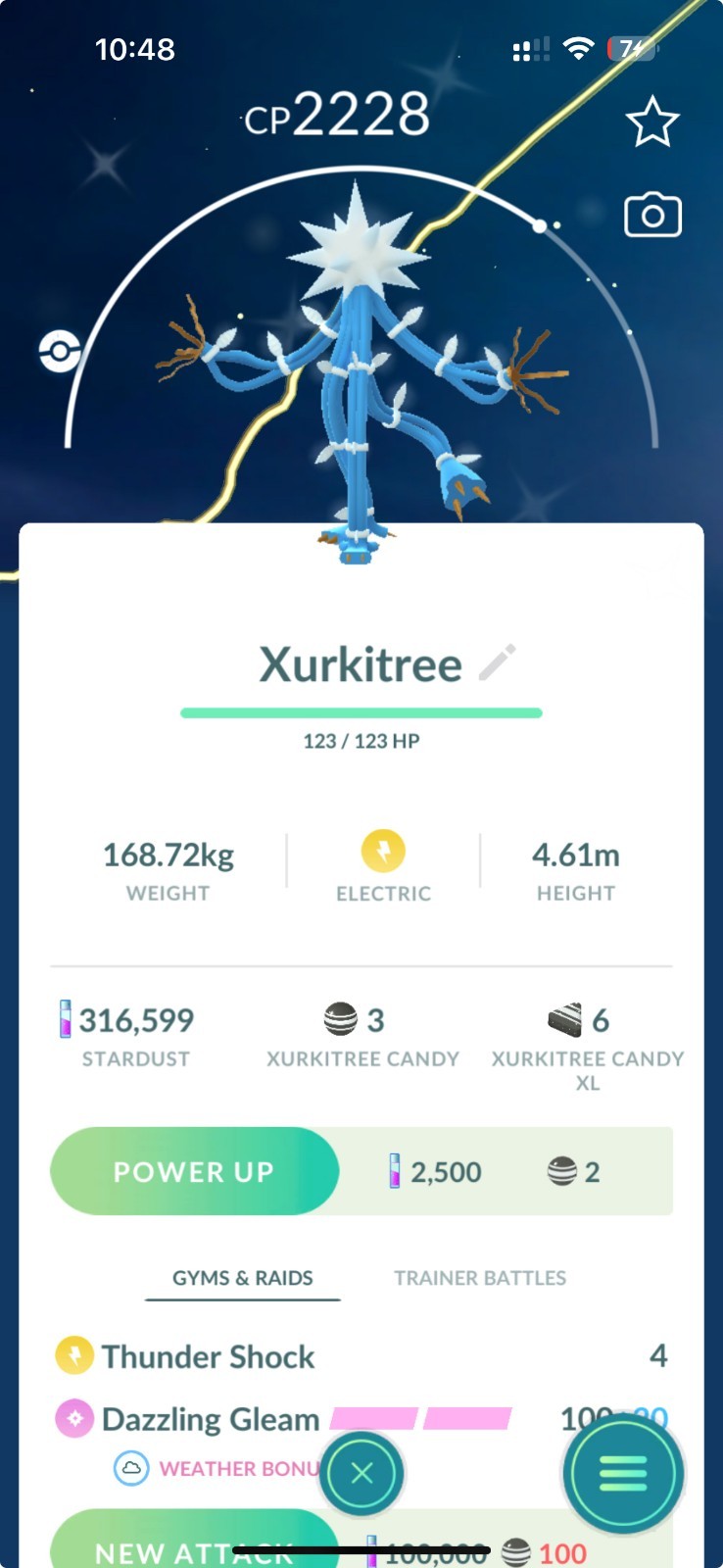 Shiny Xurkitree 80kStardust - MiNi PTCs  - Read Description