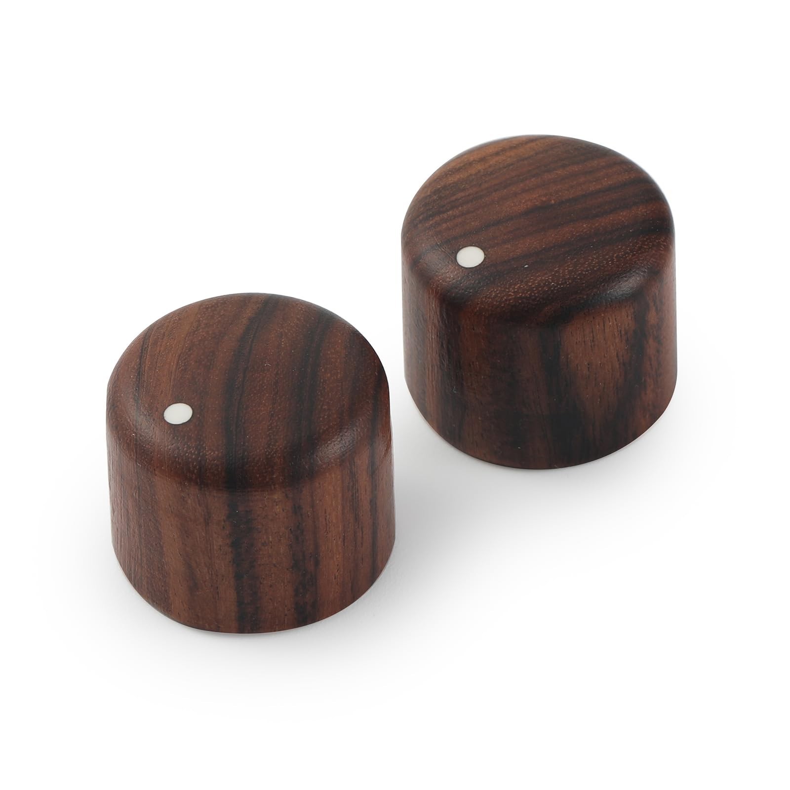 2Pcs Rose Wood Guitar Volume Tone Knobs with 6mm（15/64"） Brass Hol