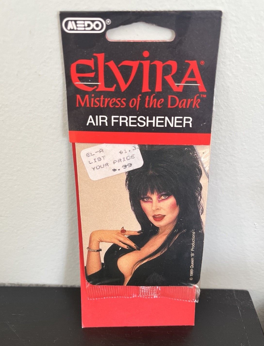 ELVIRA AIR FRESHENER ~ MISTRESS OF THE DARK - SEALED 1989 ~ MEDO