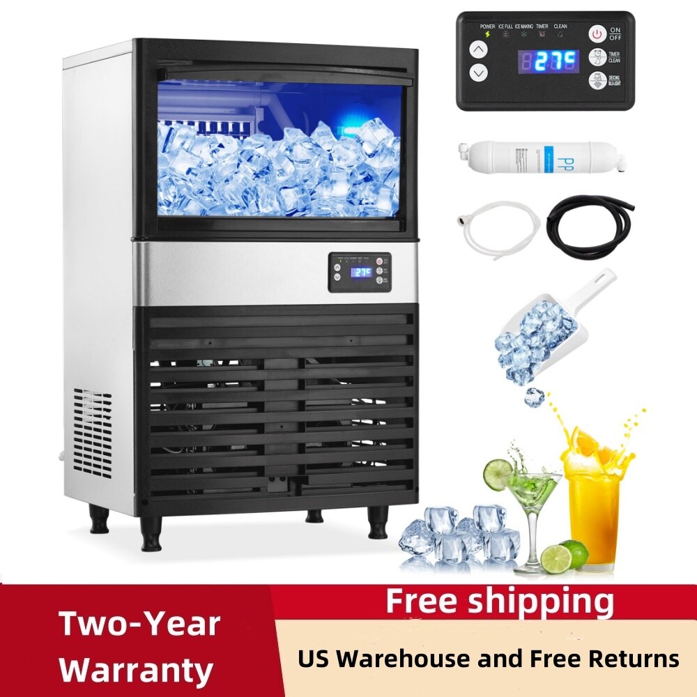 340W Ice Maker Machine 150LBS/Day Crushed Ice Maker with Chewable Ice Cubes