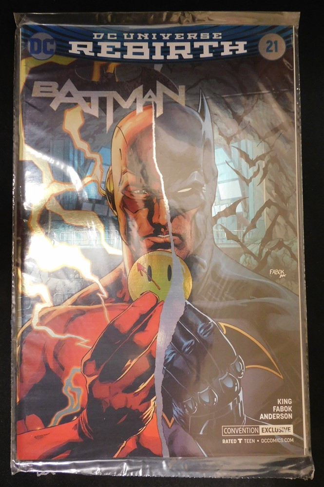 BATMAN 21 DC CONVENTION FOIL VARIANT COMIC SEALED KING FABOK ANDERSON 2017 NM