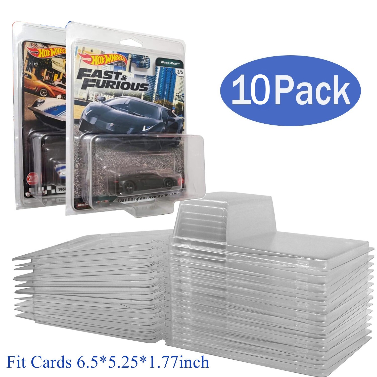 10PC Display Protector Box For Hot Wheels Premium Series Car/Pop/Retro Culture