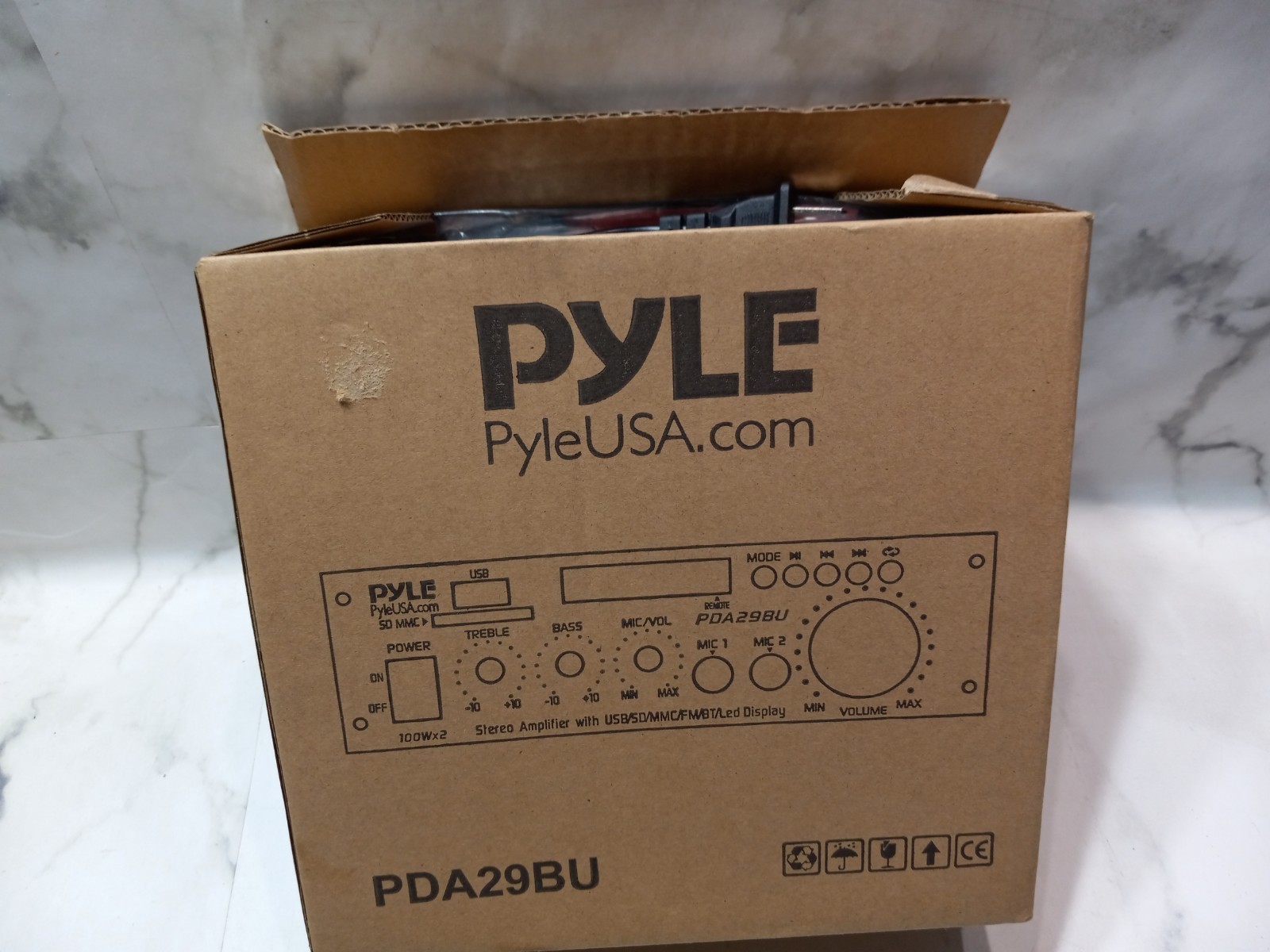PyleHome PDA29BU Compact Bluetooth Stereo Power Amplifier NOB