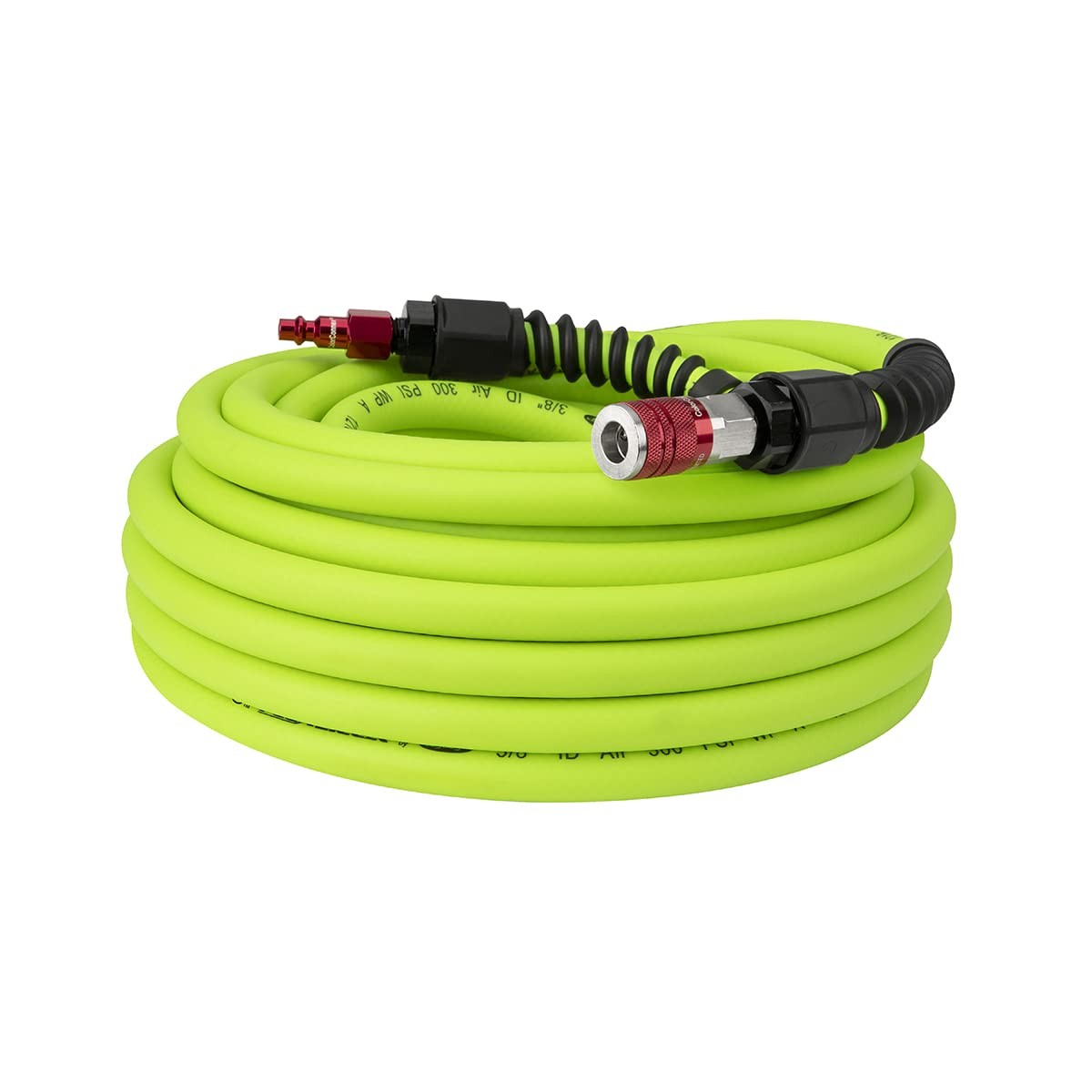 Flexzilla Pro Air Hose with ColorConnex Industrial Type D Coupler and Plug, 3/8