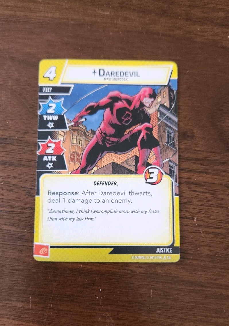 Marvel Champions Justice Aspect Cards From Core Set Box Replacement Cards