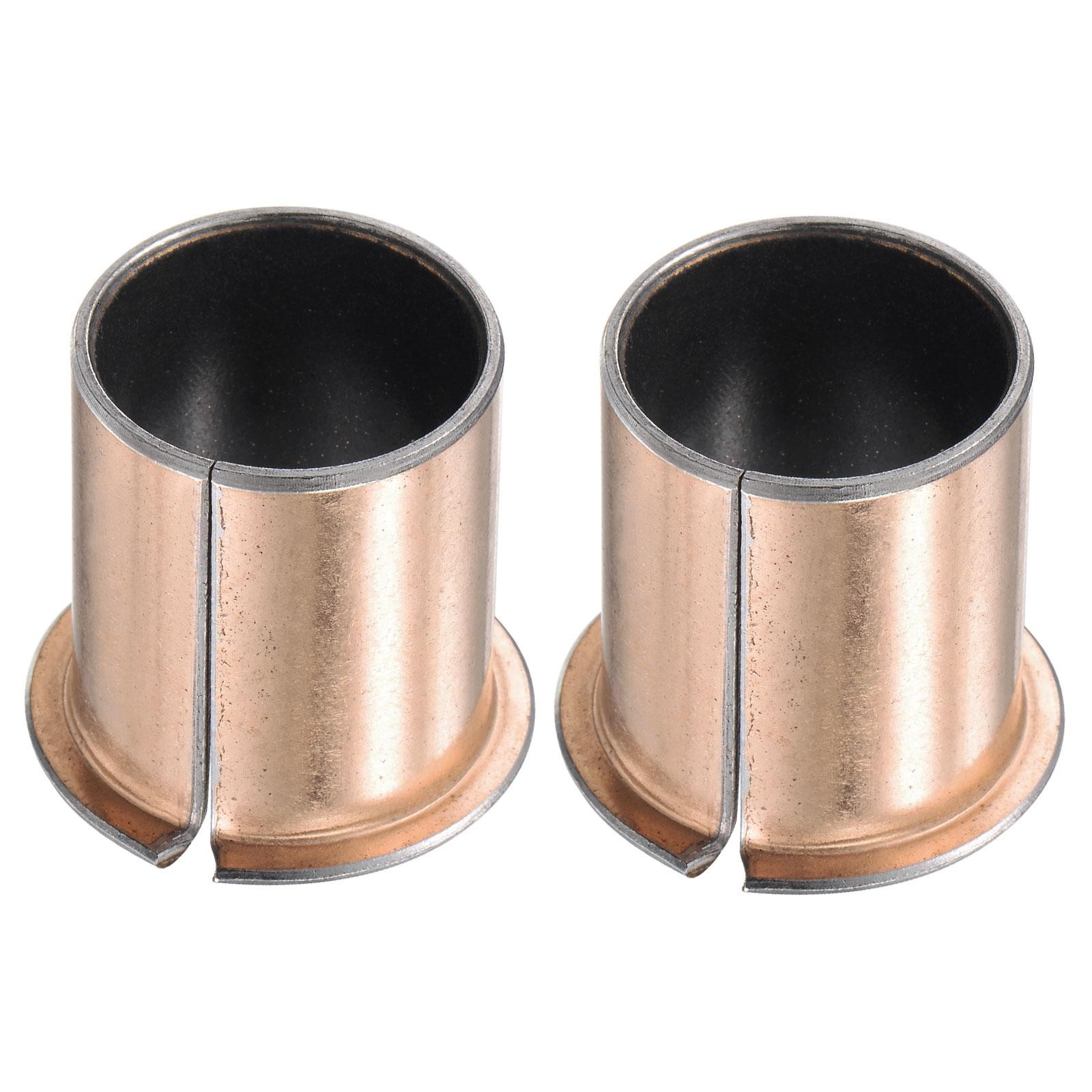 Flanged Sleeve (Plain) Bearings 30x34x40mm Wrapped Oilless Bushings 2pcs