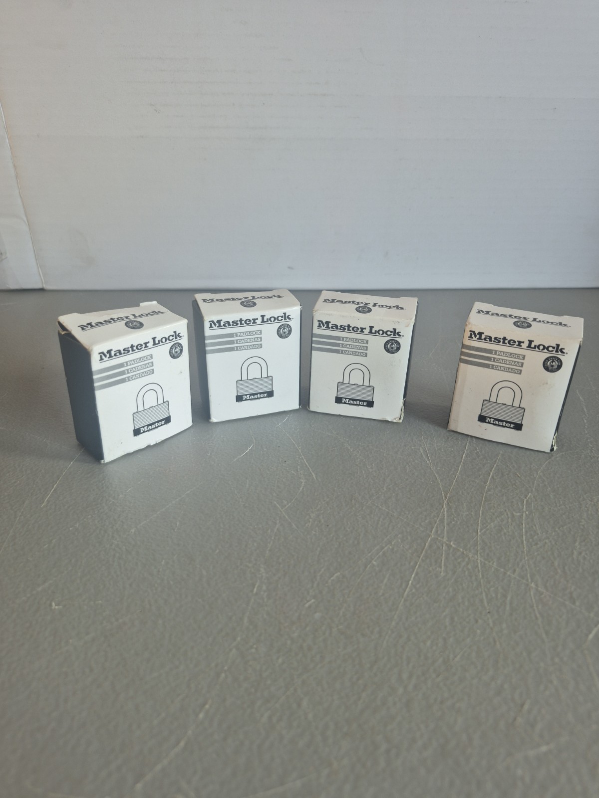 Master Lock 4 PACK! Stainless Steel Keyed Alike Padlock 22KA-337 1-1/2" Steel