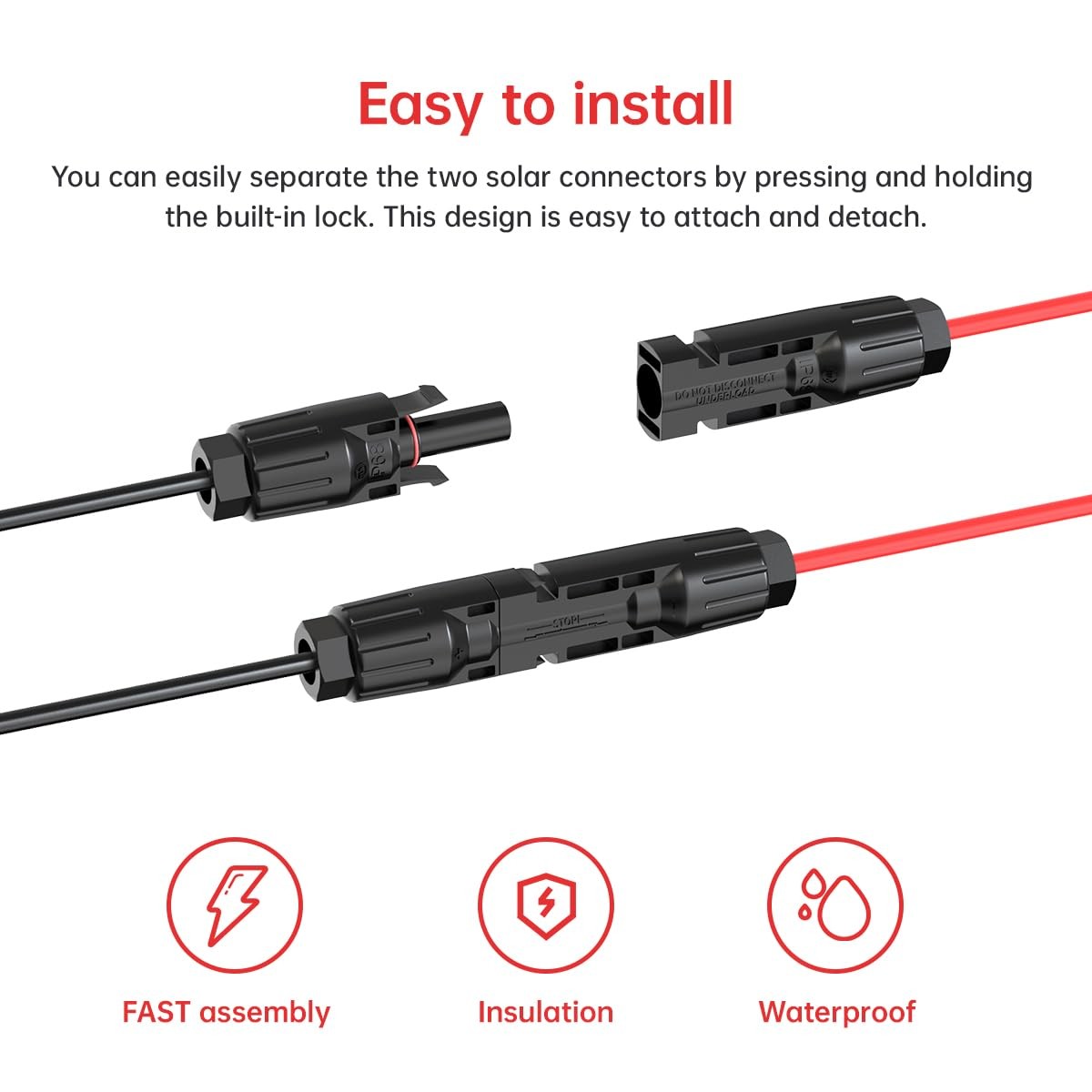 Elfculb 10Awg Solar To Xt60I Charging Cable Solar Panel Extention Cable For