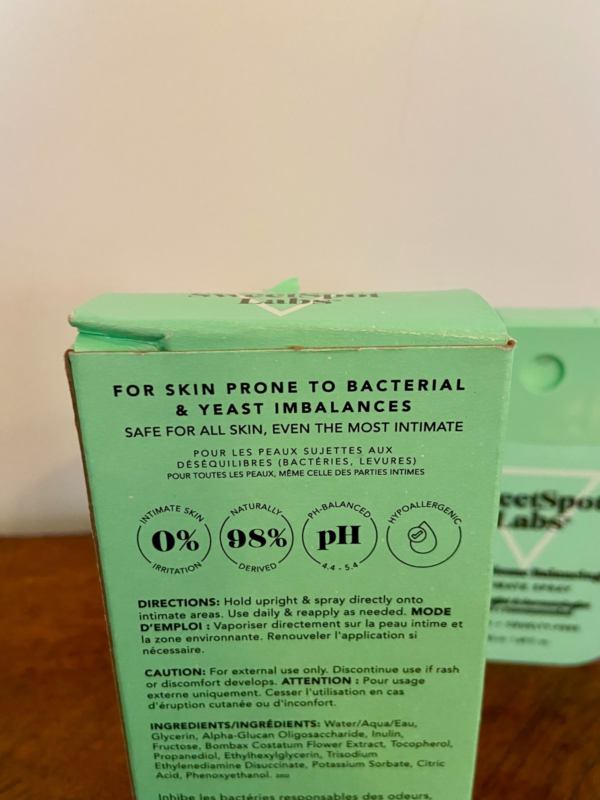 SweetSpot Labs Microbiome Balancing Feminine Spray Deodorant Spray ORIGINAL FORM