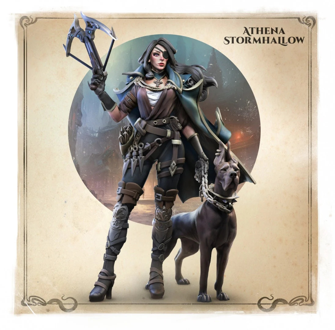 Female Witch Hunter - Resin Tabletop Miniature