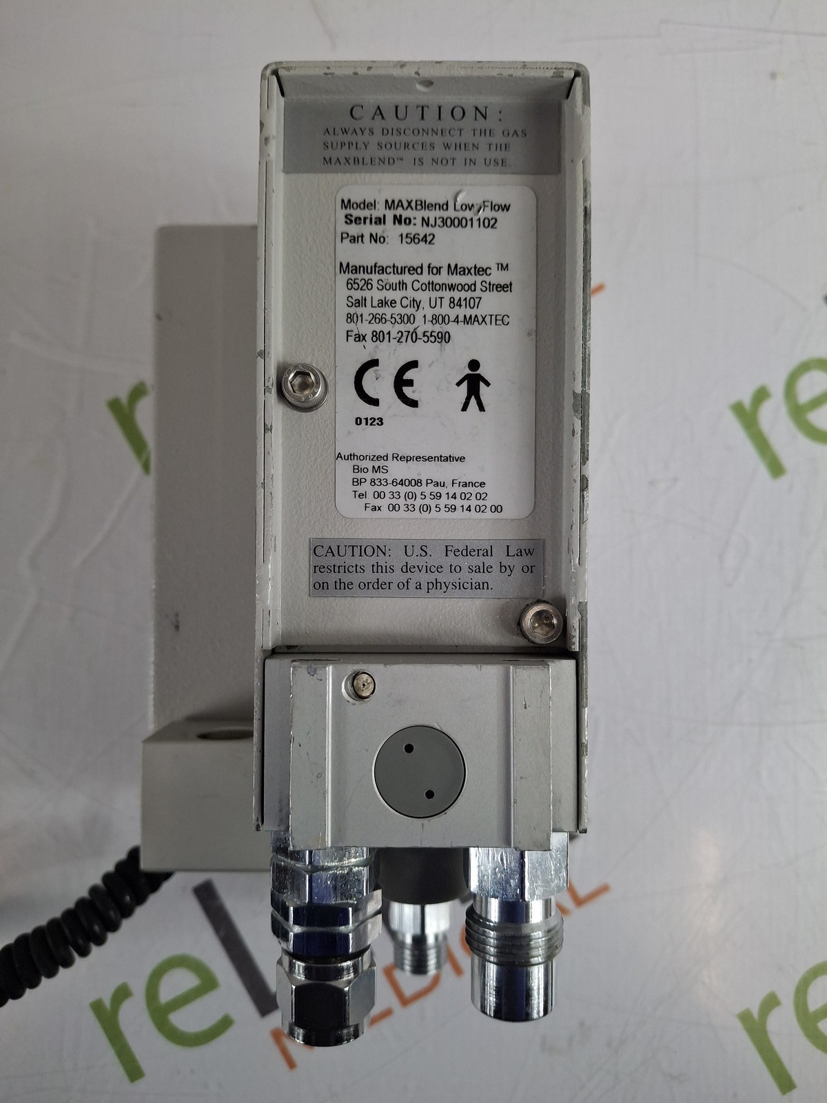 Maxtec, Inc. MAXBlend Low Flow Air/Oxygen Blender
