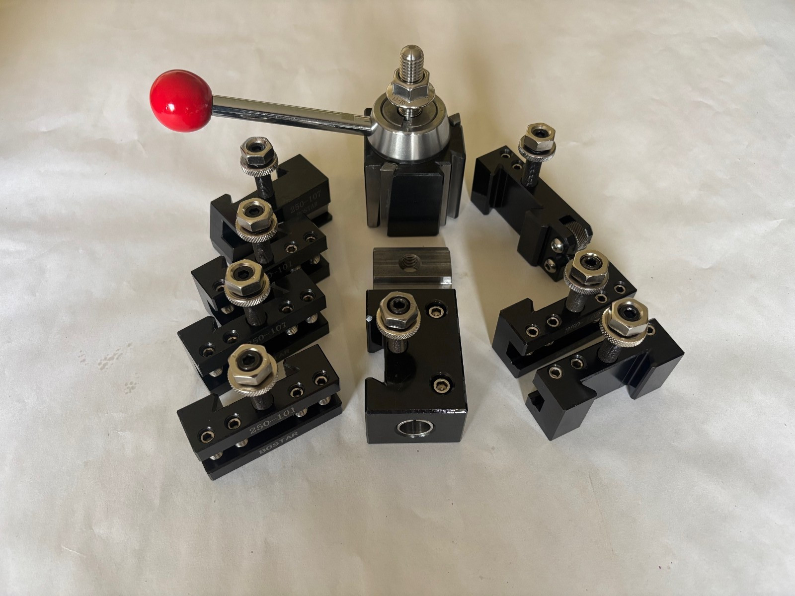 10 pc WEDGE TYPE BXA 250-100 QUICK CHANGE TOOLPOST SET 11"-14" LATHES, Reduced $