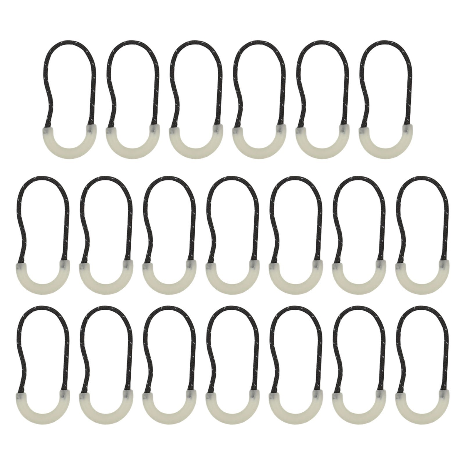 20pcs Luminous Zipper Pulls for Easy Identification on For Backpacks Tents