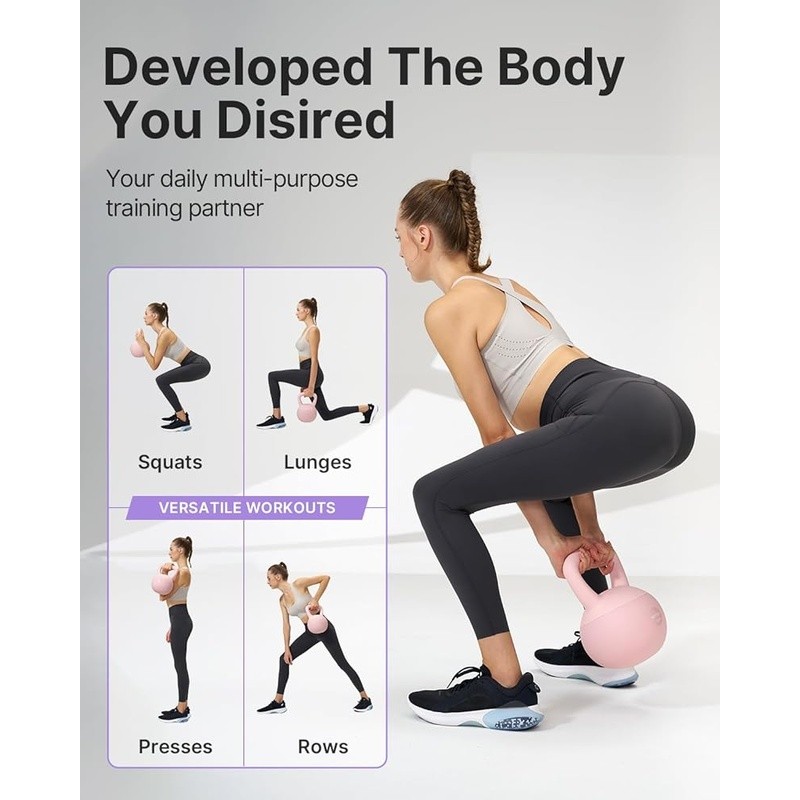 Soft Kettlebell Shock Absorbing Non-Slip Handle Versatile Training Tool Home Gym