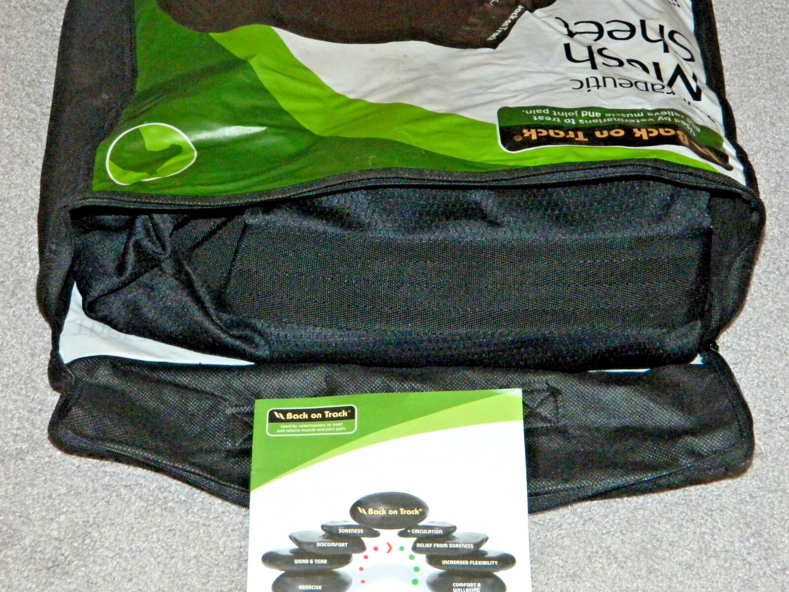 NEVER USED Back On Track Therapeutic Mesh Sheet - Black, 60"