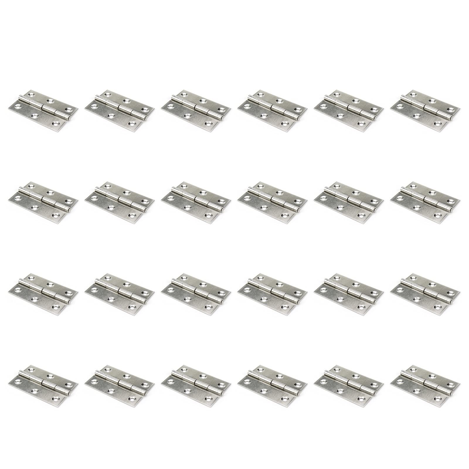 Stainless Steel Hinges Hinge Hardware Silver 2.5”Door Hinge Set of 24
