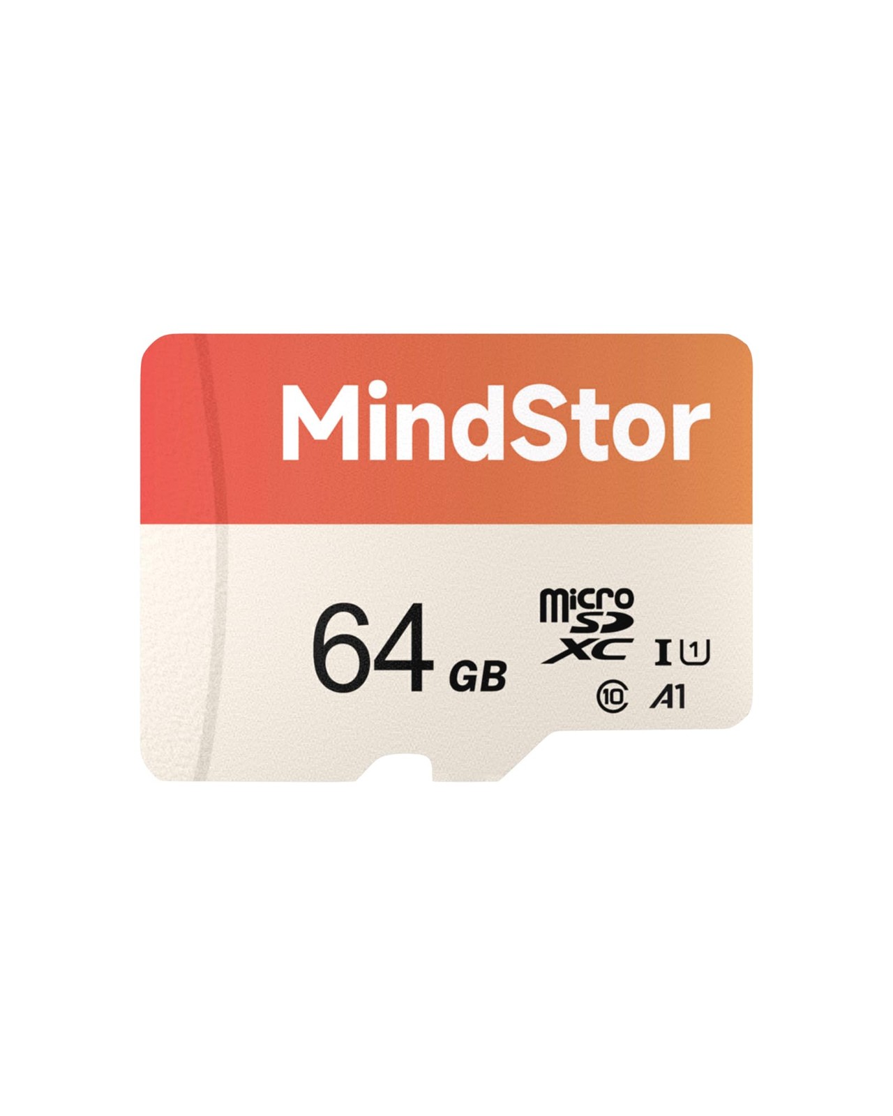 Micro SDXC 64GB Memory Card, MindStor 90MB/s Read Speed TF Card with orange
