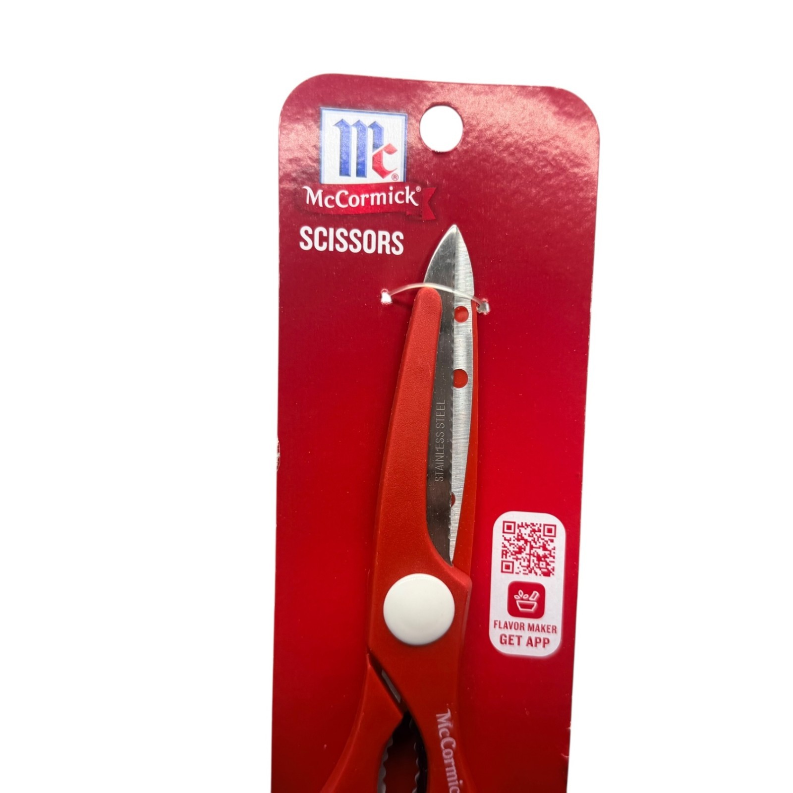 McCormick Kitchen Scissors Red Stainless Steel Multi Purpose Shears Food Prep