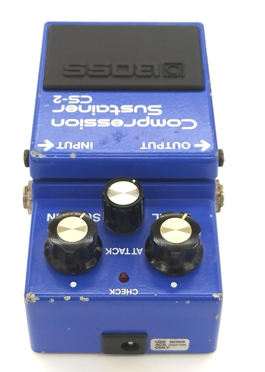 BOSS CS-2 Compressor Pedal with ACA Adapter, Used, Some Wear