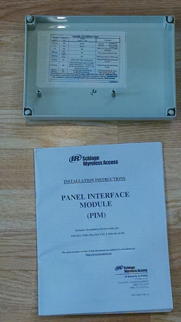 Schlage security SBB PIM OTD 485RS / 593PI 12vdc plug