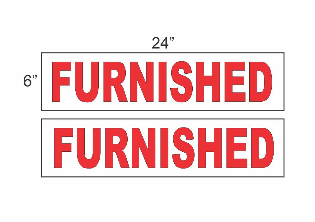 FURNISHED 6"x24" REAL ESTATE RIDER SIGNS Buy 1 Get 1 FREE 2 Sided Plastic