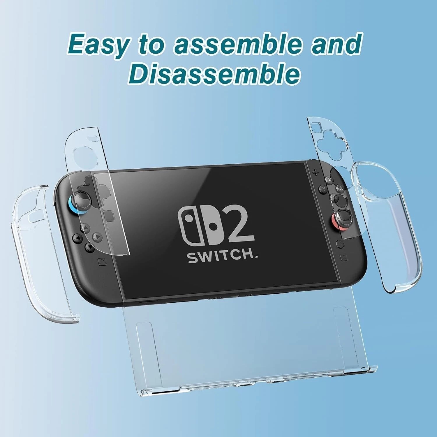 Clear Case For Nintendo Switch 2 with HD Screen Protector, PC Protective Cover