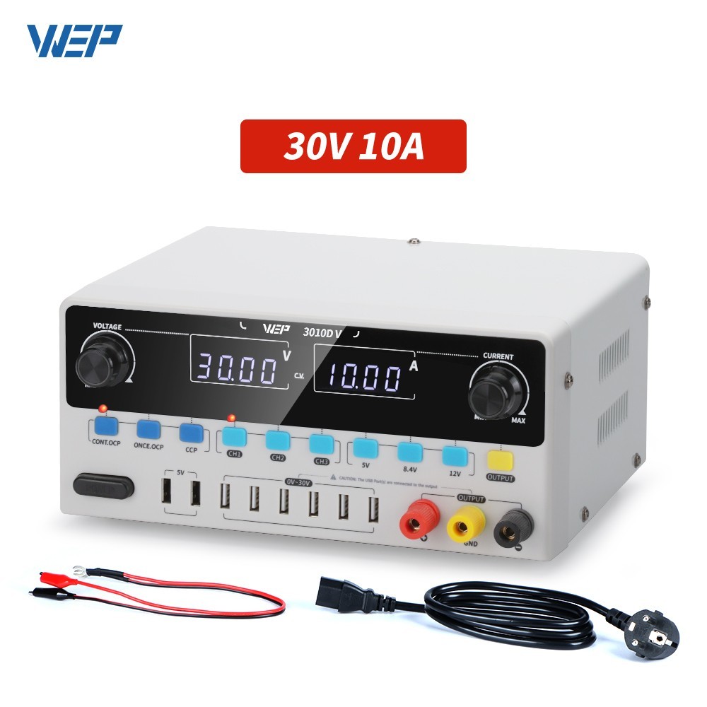 WEP 300W DC Adjustable 0-30/10A Lab Power Supply Variable Bench Switching
