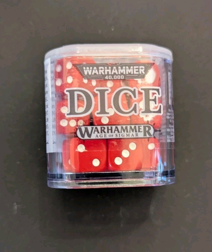Games Workshop Dice, Red, Age of Sigmar, Warhammer 40k