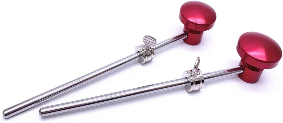 Jiayouy 2 Pieces Bass Drum Pedal Beater Aluminum Alloy Hammer Head Percussion In