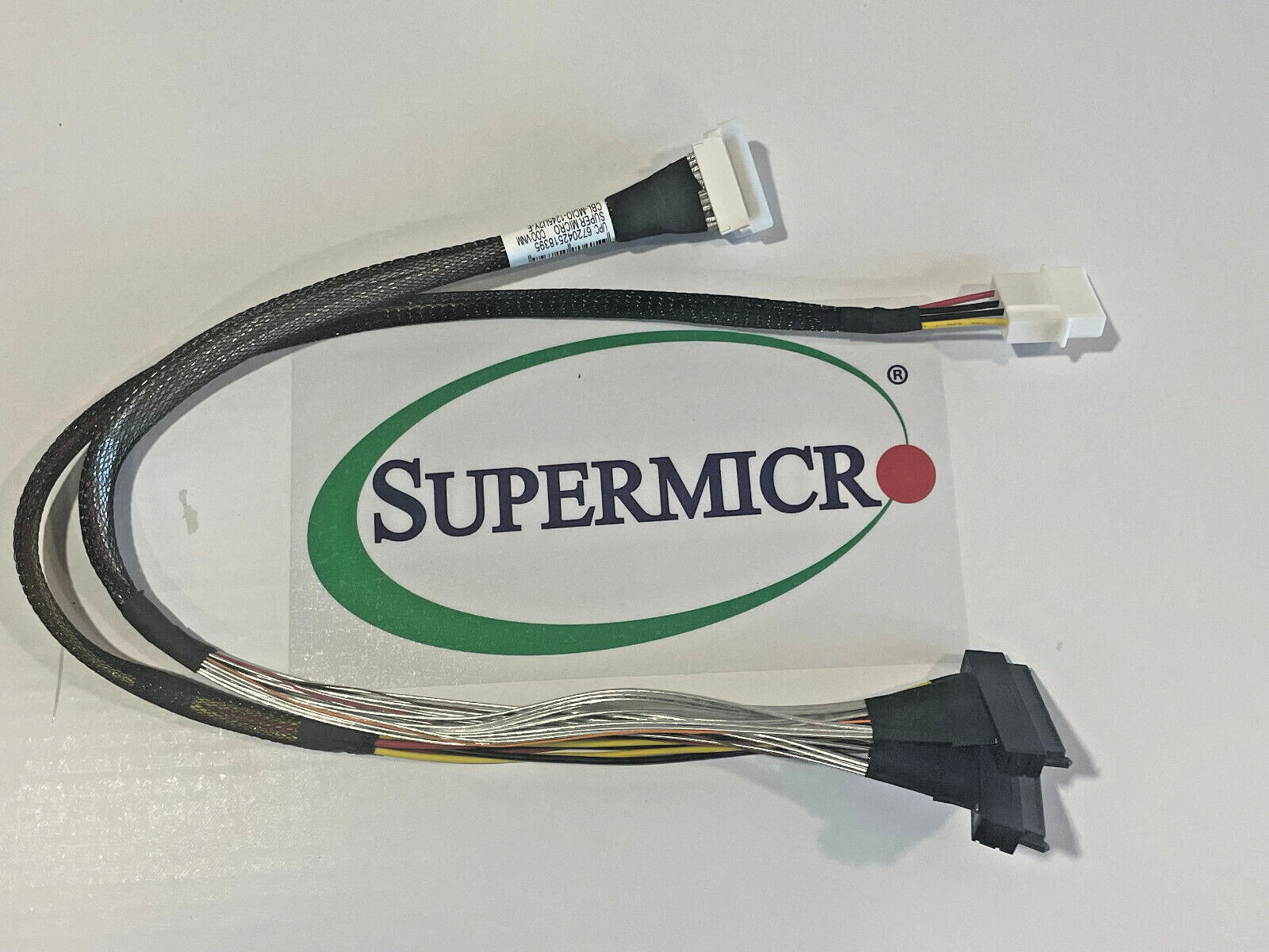 Supermicro CBL-MCIO-1245U2Y-E MCIO x8 to 2x SFF-8639/U.2+Pwr,45cm,G5