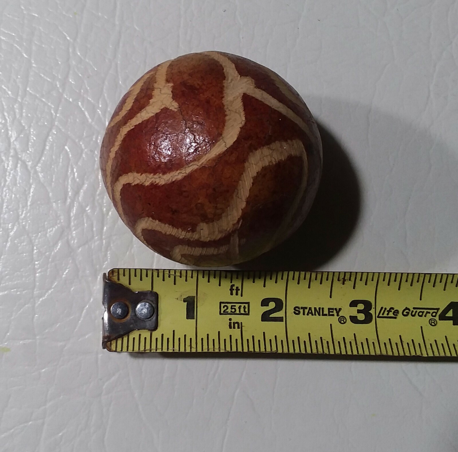 Small Peruvian gourd rattle. 2.5", original, handcarved. 