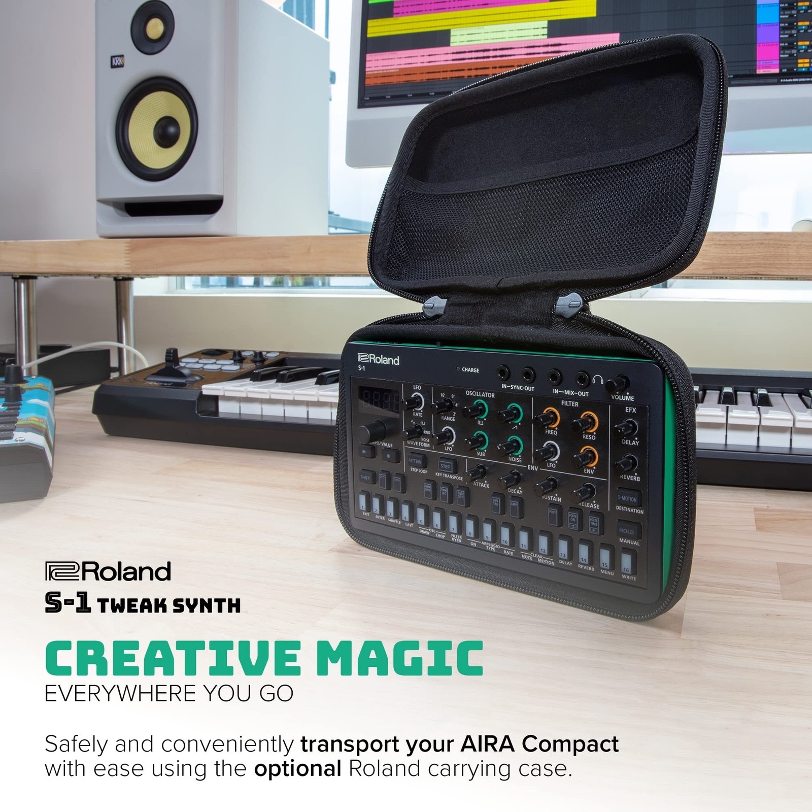 Roland S-1 Tweak Synthesizer AIRA Compact Polyphonic Module S1 Black Sequencer