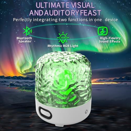 Ocean Wave Night Light Cordless Projector Lamp 16 colors