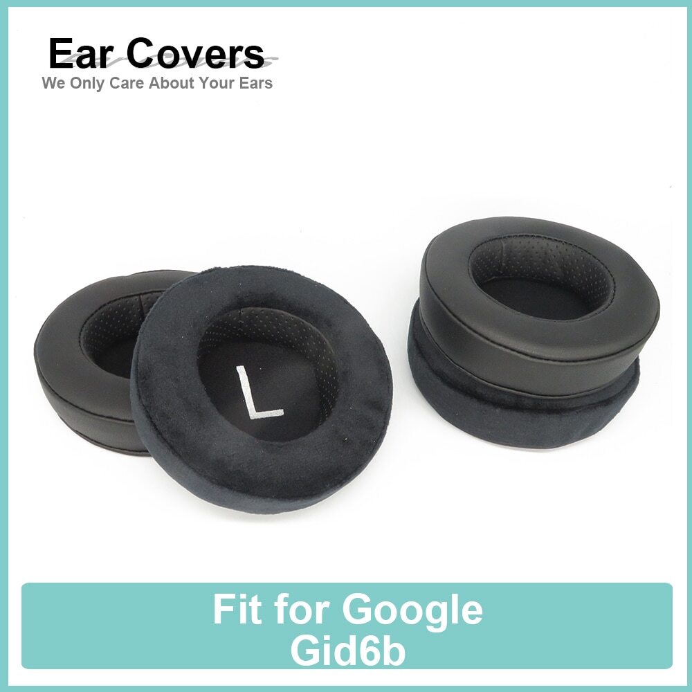 2PCs Velour Earpads For Google Gid6b Replacement Cushion Cover Earmuff Headphone