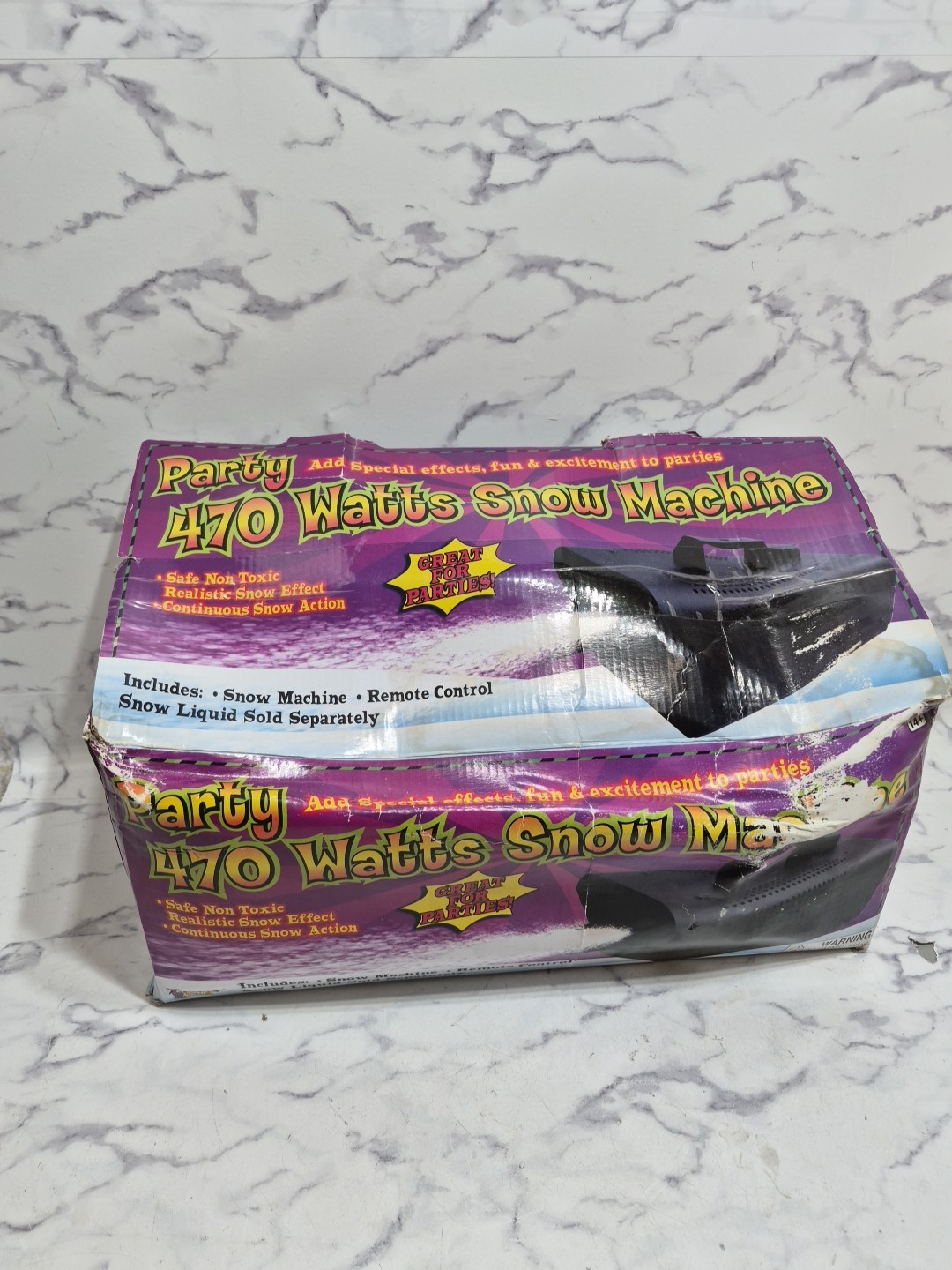 470Watt ParyySnow Machine Machine with Remote Control NIB Cib