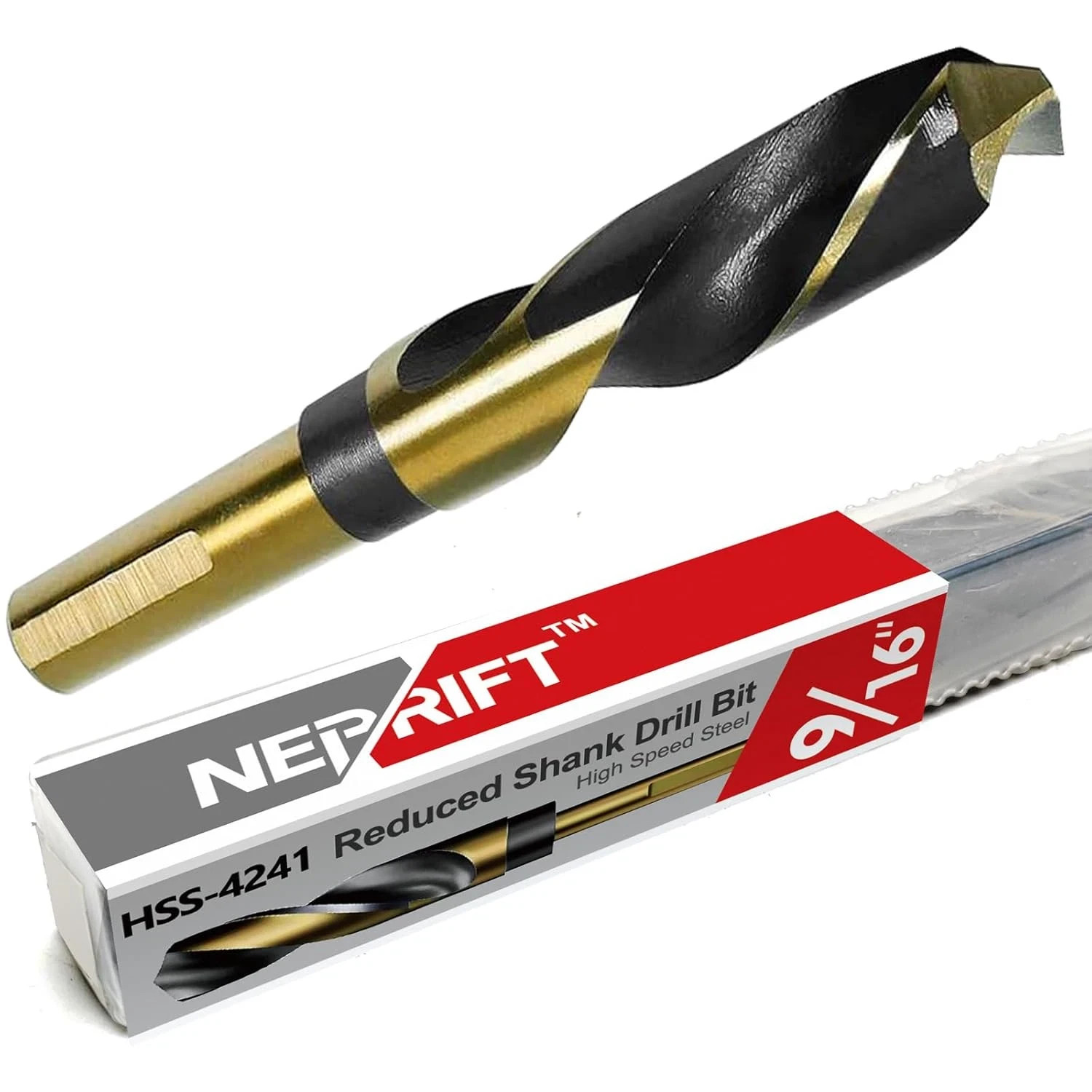 9/16Inch Drill Bit | Reduced Shank High Speed Steel HSS 4241 for Metal & Steel