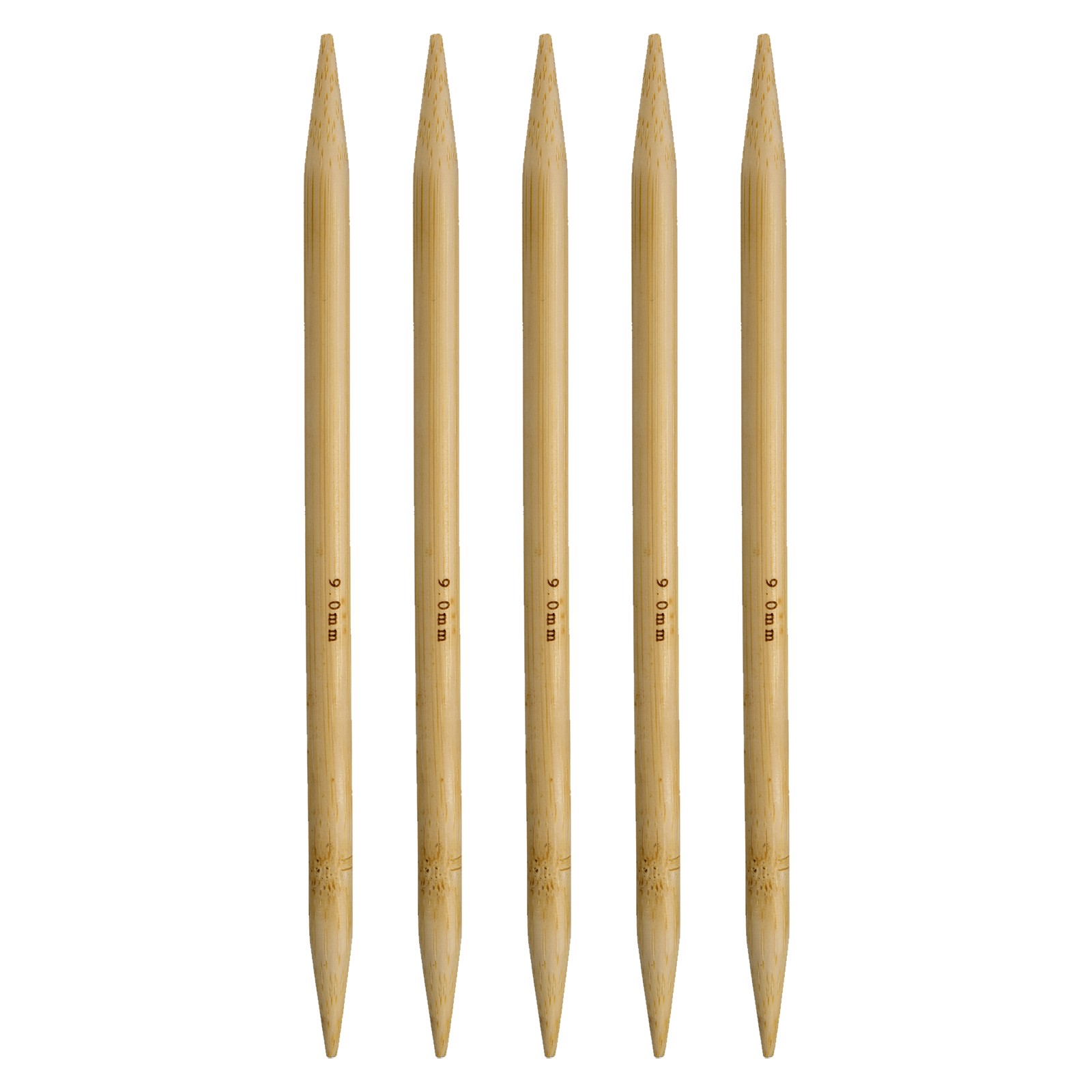 5Pcs Bamboo Knitting Needles Double Pointed US 13(9mm) 7.9 Inch(20cm) Yellow