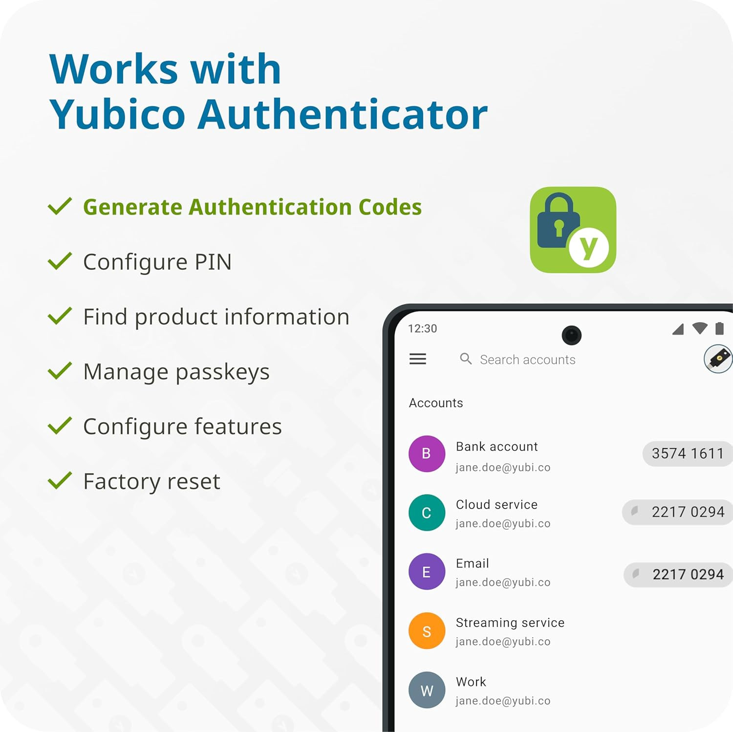 - Yubikey 5 NFC - Multi-Factor Authentication (MFA) Security Key and Passkey,...