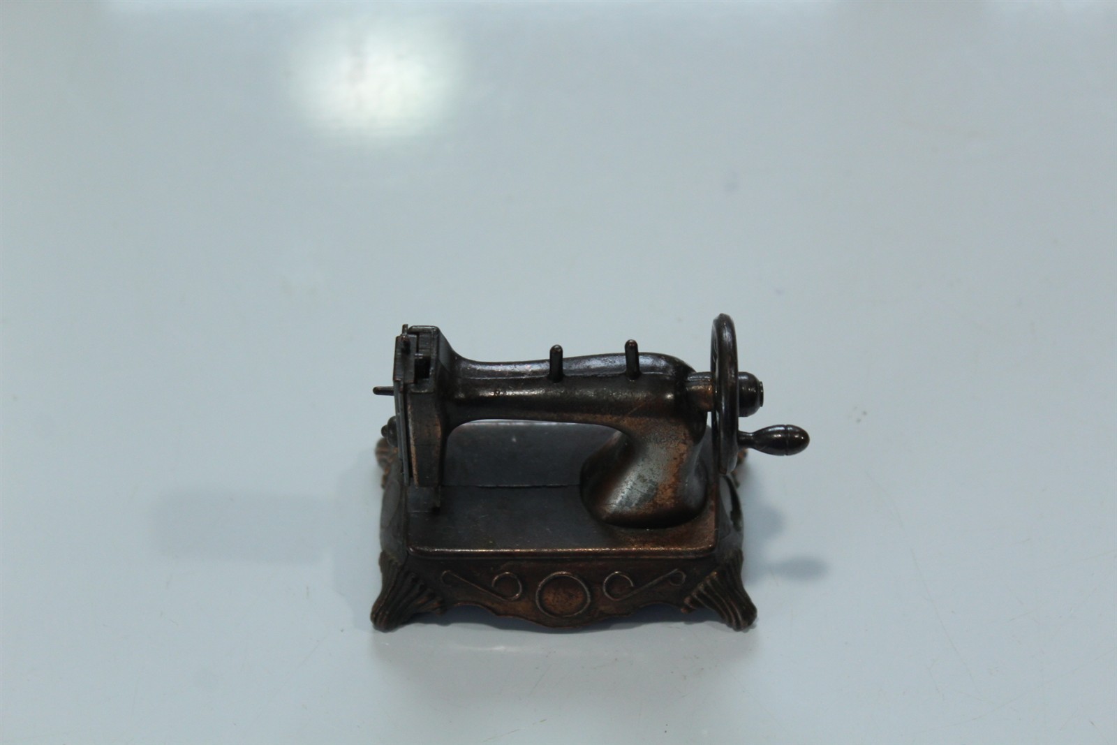Vintage Sewing Machine Pencil Sharpener With Bronze Finish Desktop Collectible