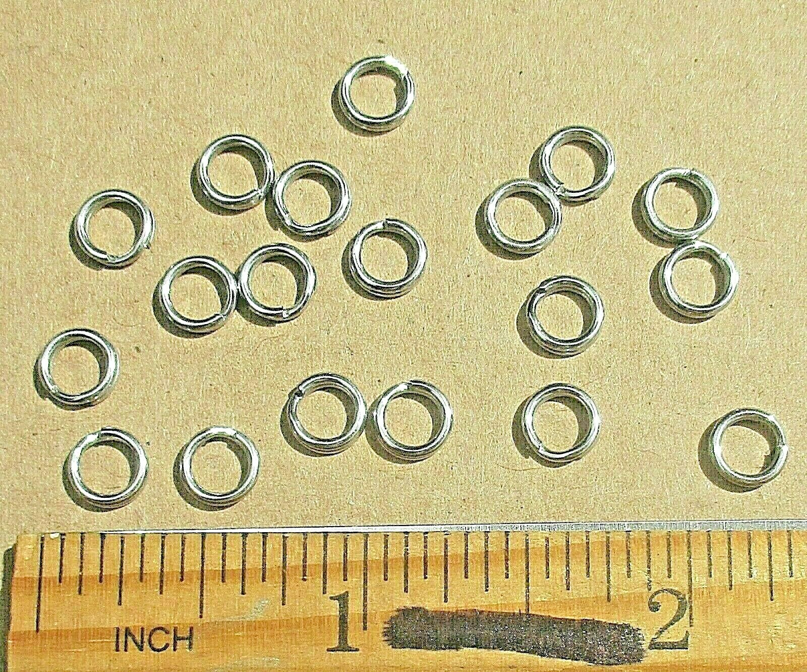 50ct STAINLESS STEEL 60lb rated #3 SPLIT RINGS for Lures Rigs Hooks Crankbaits