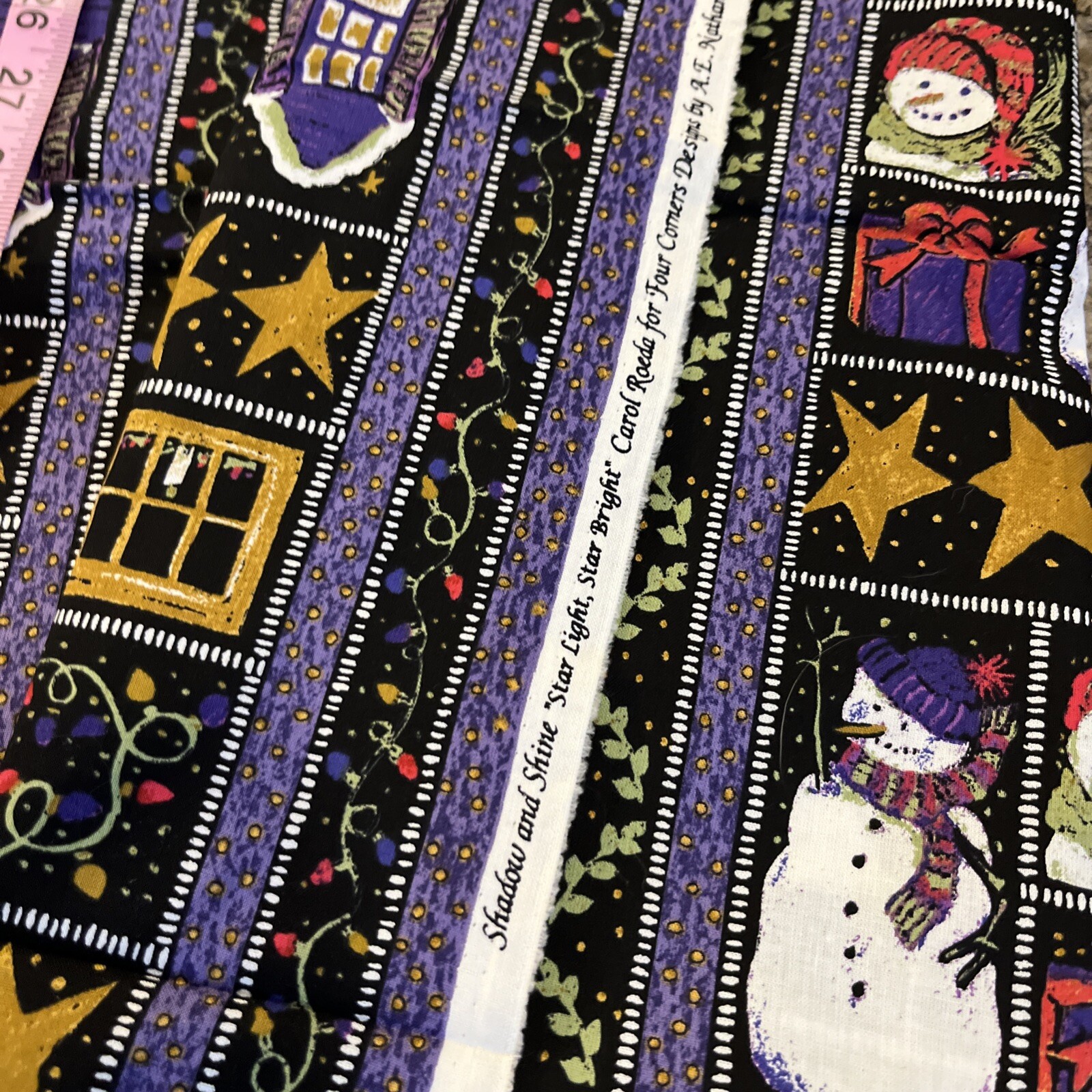 Christmas-Four Corners Designs by A.E.Nathan-Shadow and Shine-3.25ydsX44”