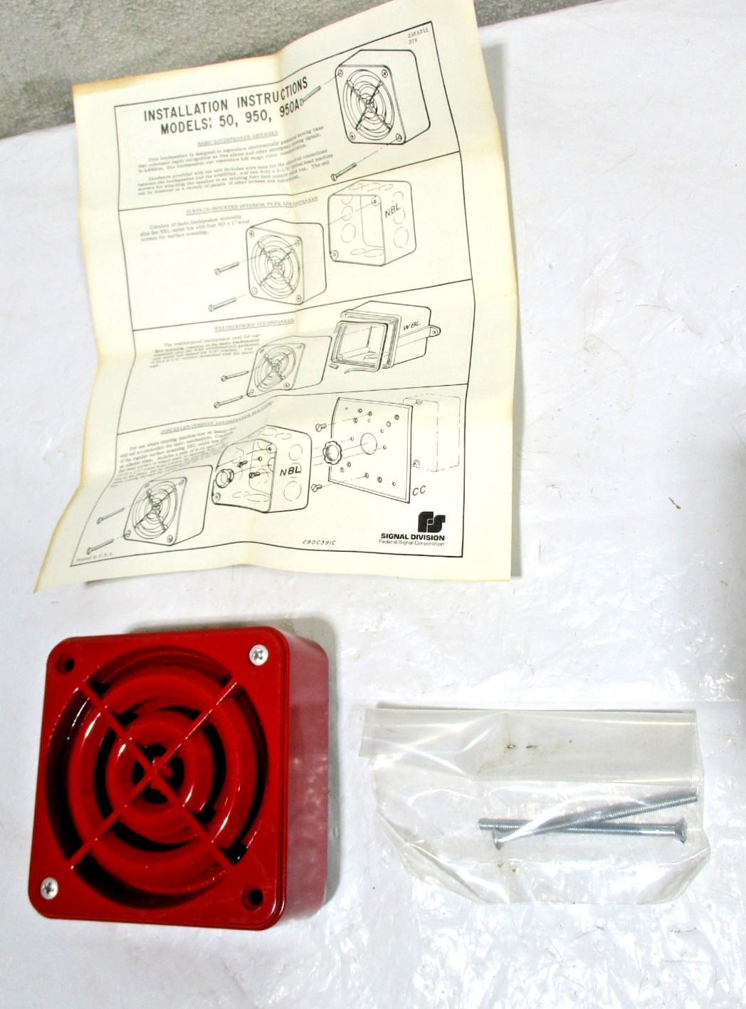 Federal Signal Model 950 Loud Speaker Fire Alarm Loudspeaker