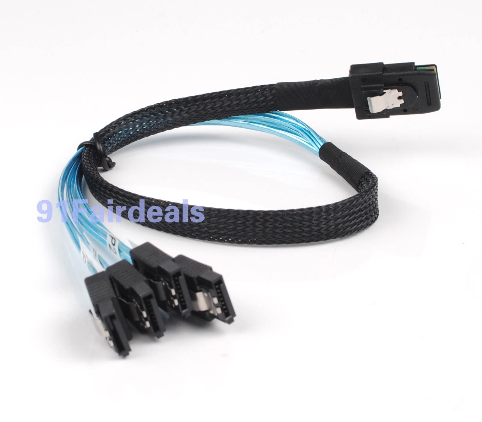 Mini SAS SFF-8087 to 4 SATA Forward/ Reverse/90 Degree Right Angle Cable 0.5/1M