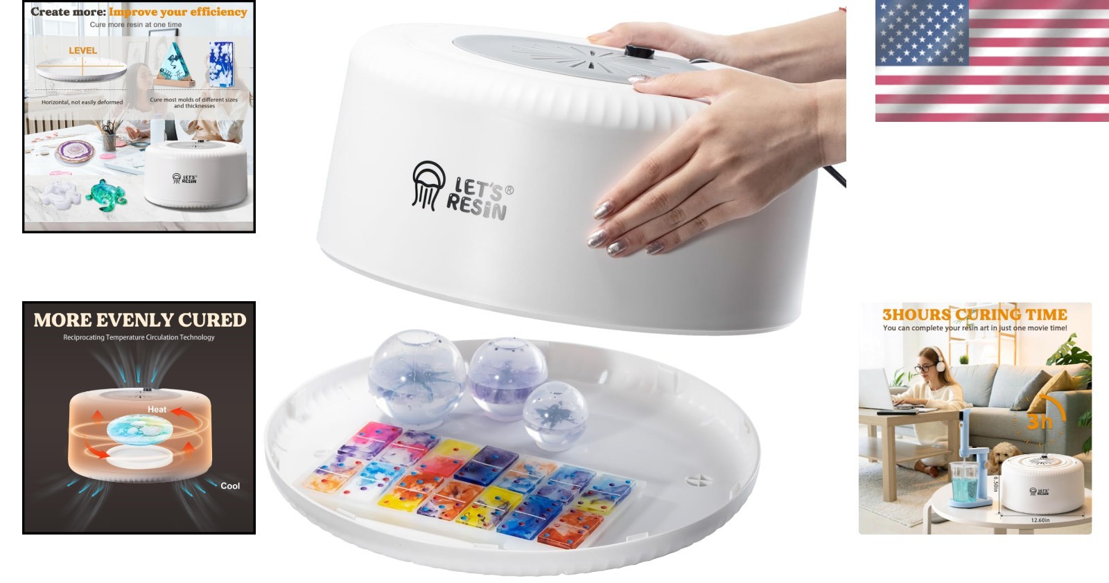 Effortless 3-Hours Resin Curing Machine: Large Tray & Smart One-Button Tech
