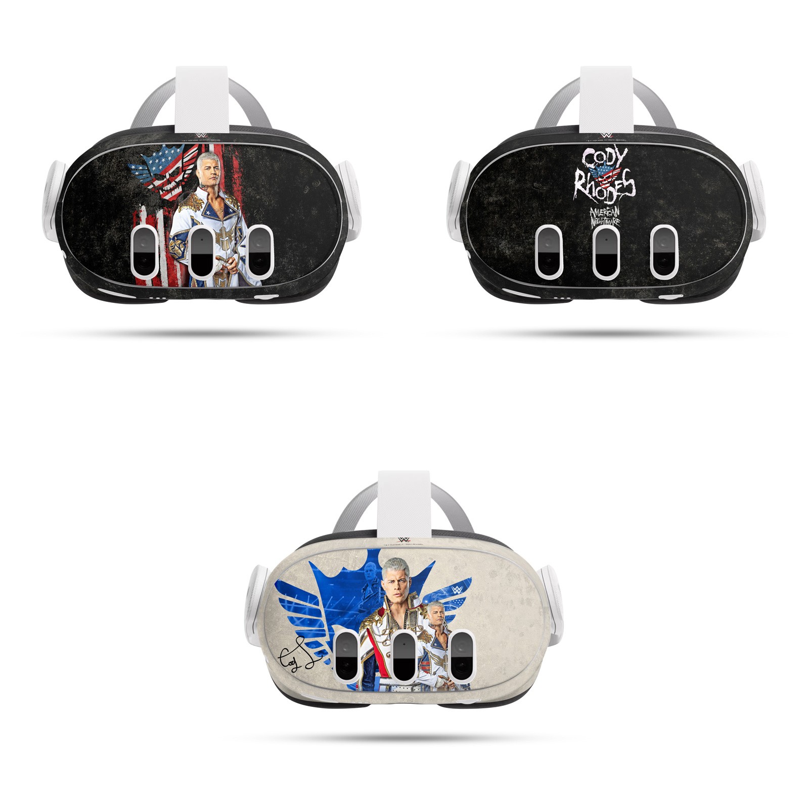 OFFICIAL WWE CODY RHODES VINYL STICKER SKIN DECAL FOR META QUEST 3
